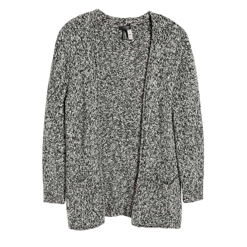H&M Divided Marled Knit Cardigan Open Front Size S